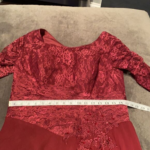 Women’s Long Chiffon Half Sleeve Mother of the Bride Prom Party Dress 14-16 NWOT - Picture 9 of 10